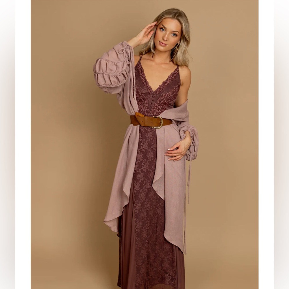 NWT Joyfolie Brandy Duster Light Orchid - Picture 2 of 7